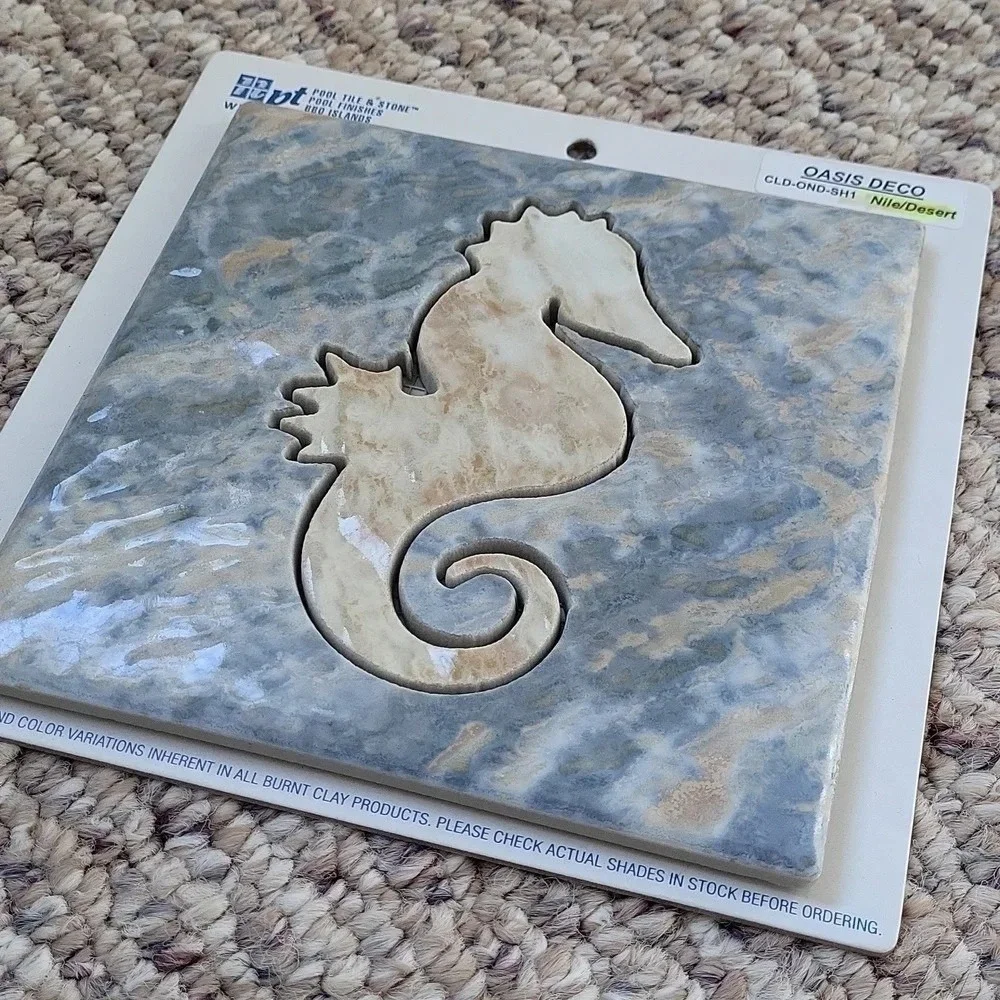 Seahorse Pool Tile Oasis Deco CDL-OND-SH1‎ Nile/Desert 6